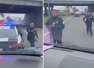 Suspenden a policías de Coronango tras video donde uno saca su arma durante una infracción