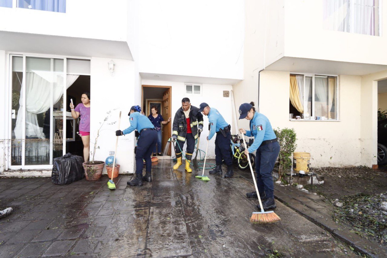 Labores de limpieza tras granizada