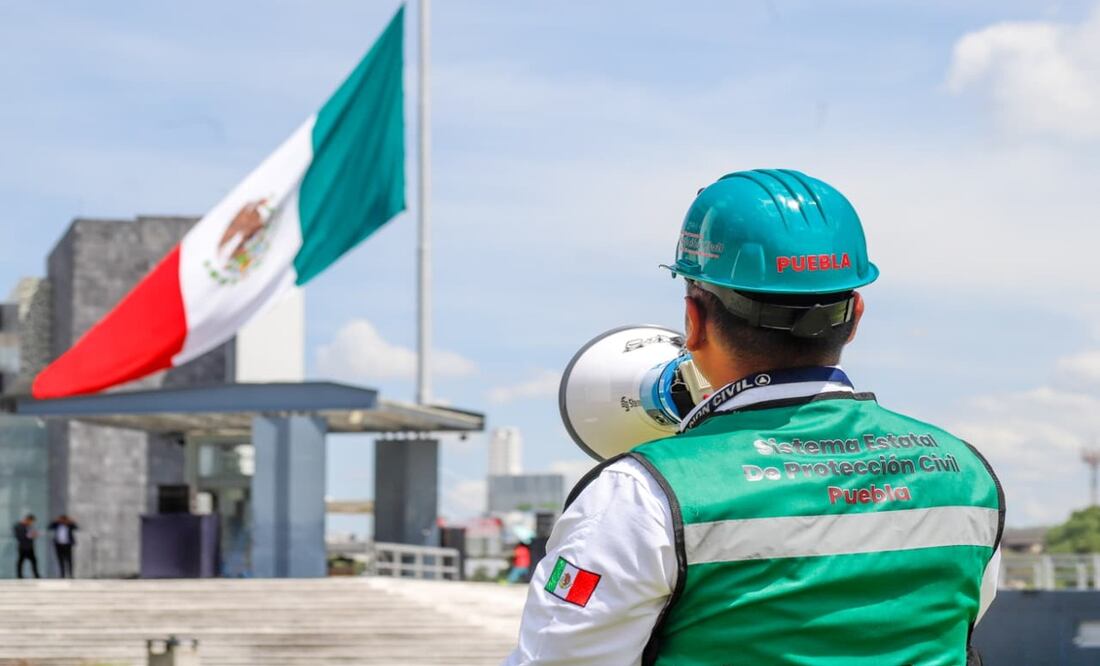 El simulacro en Puebla se ejecutó bajo la hipótesis de un sismo de magnitud 8.1, con epicentro en Michoacán | Foto: Gobierno del Estado