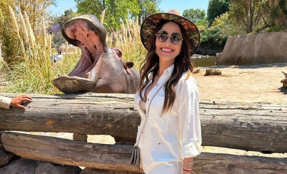 Cynthia Rodríguez, quien está a la espera de su primer hijo, visitó Africam Safari en Puebla. | Foto: Instagram cynoficial