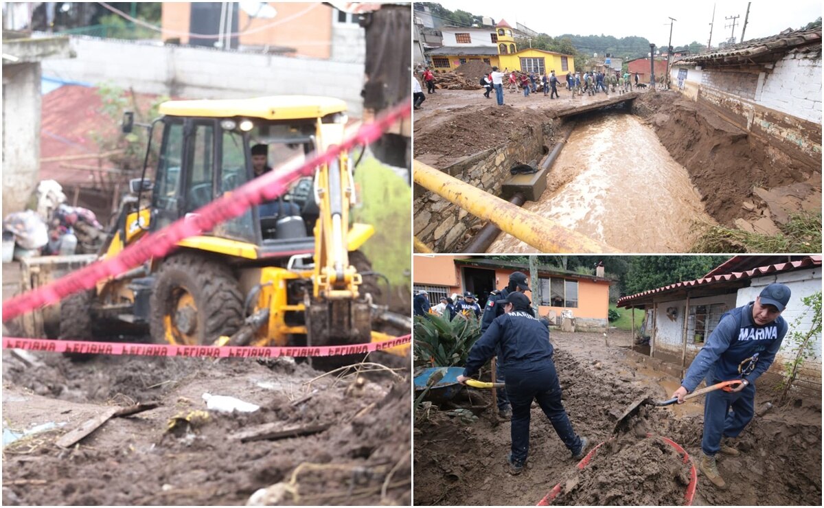 "Aquí vivimos dos deslaves, 4 casas quedaron bajo tierra", relata sobreviviente en Huauchinango