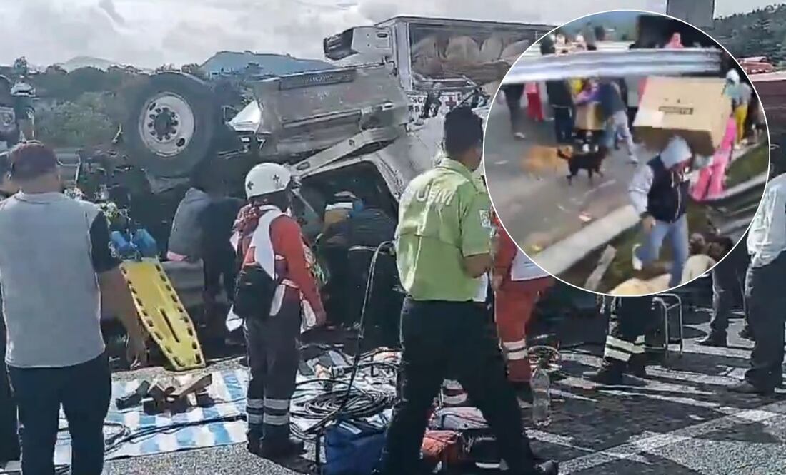 Se registró rapiña tras un aparatoso choque en el Arco Norte | Foto: Redes Sociales