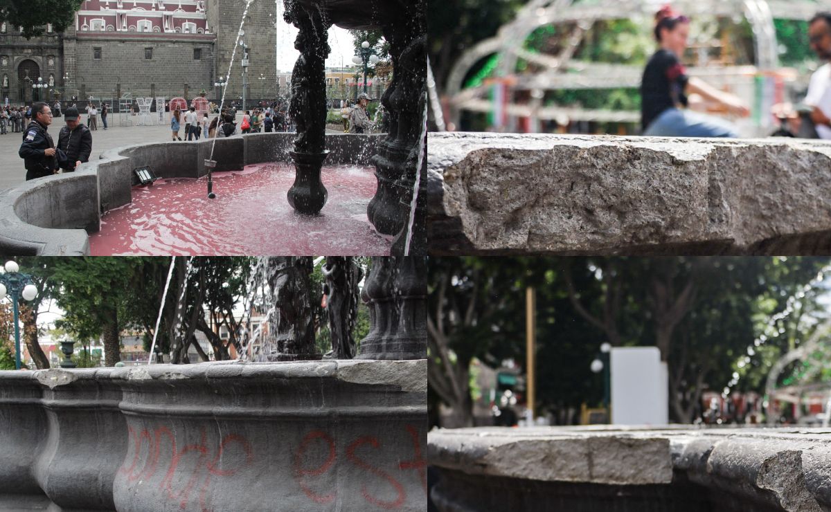 Fuente de San Miguel, patrimonio histórico mundial, dañada tras protesta por el Día Internacional de los Desaparecidos