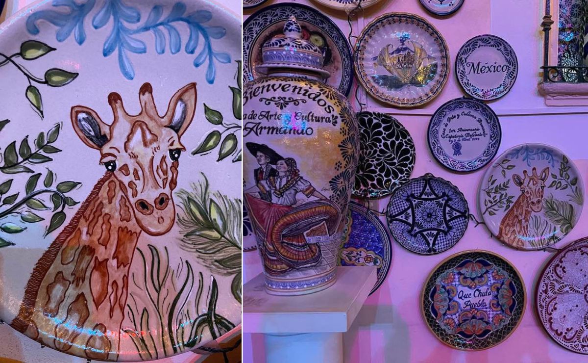 Si quieres conservar un recuerdo de Benito en Puebla, adquiere estos platos de talavera | Foto: Facebook Talavera Armando
