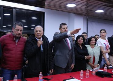 Alejandro Armenta rinde protesta como coordinador de la 4T en Puebla ante la dirigencia del PT