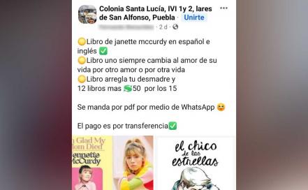 Libro pirata de Jennette McCurdy se vende a $10 en Puebla