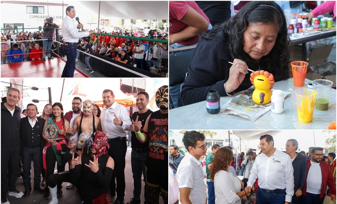 Alejandro Armenta anunció la entrega de alarmas vecinales conectadas al C5i para reforzar la seguridad en esta zona | Foto: Gobierno del Estado