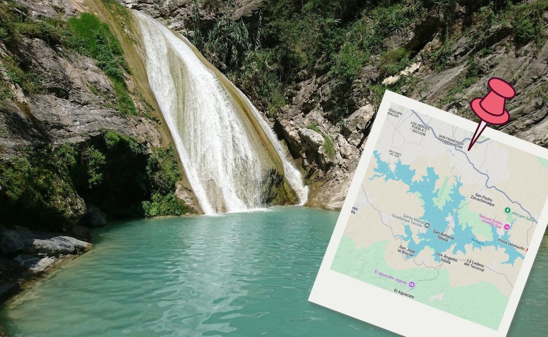 Esta cascada se encuentra en Huehuetlán El Grande | Foto: Especial