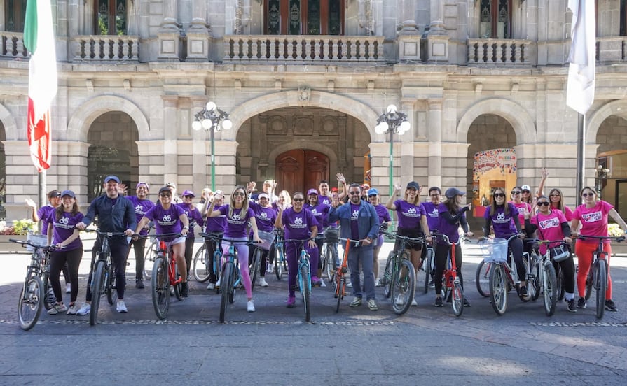 Arranca Mes de la Mujer con rodada en la capital poblana