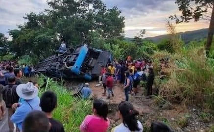 Vuelca camión con peregrinos en Chiapas; hay nueve muertos