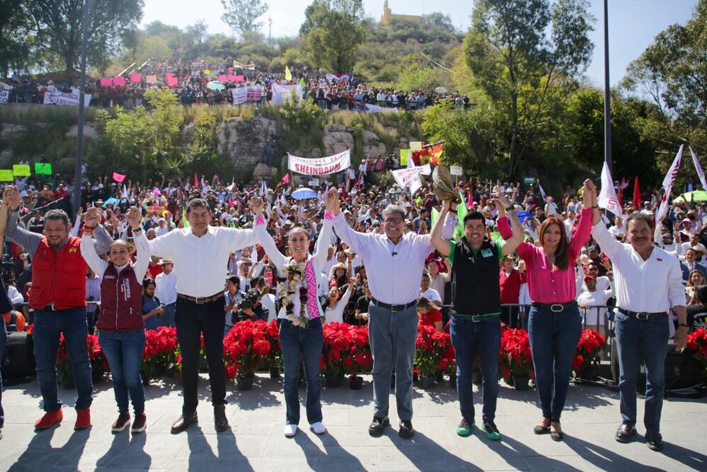 Claudia Sheinbaum estuvo en Atlixco como parte de su tercer día de gira en Puebla | Foto: Agencia Es Imagen para El Universal Puebla
