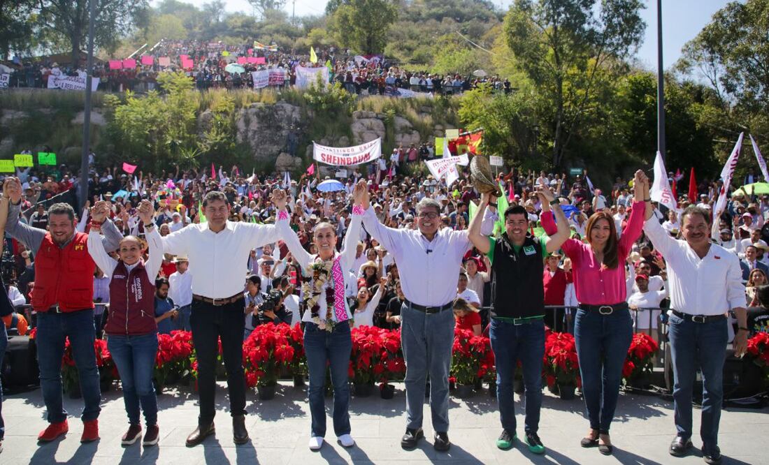 Claudia Sheinbaum estuvo en Atlixco como parte de su tercer día de gira en Puebla | Foto: Agencia Es Imagen para El Universal Puebla