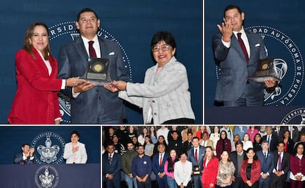 Lilia Cedillo reconoce a Armenta como exalumno destacado de la Facultad de Administración