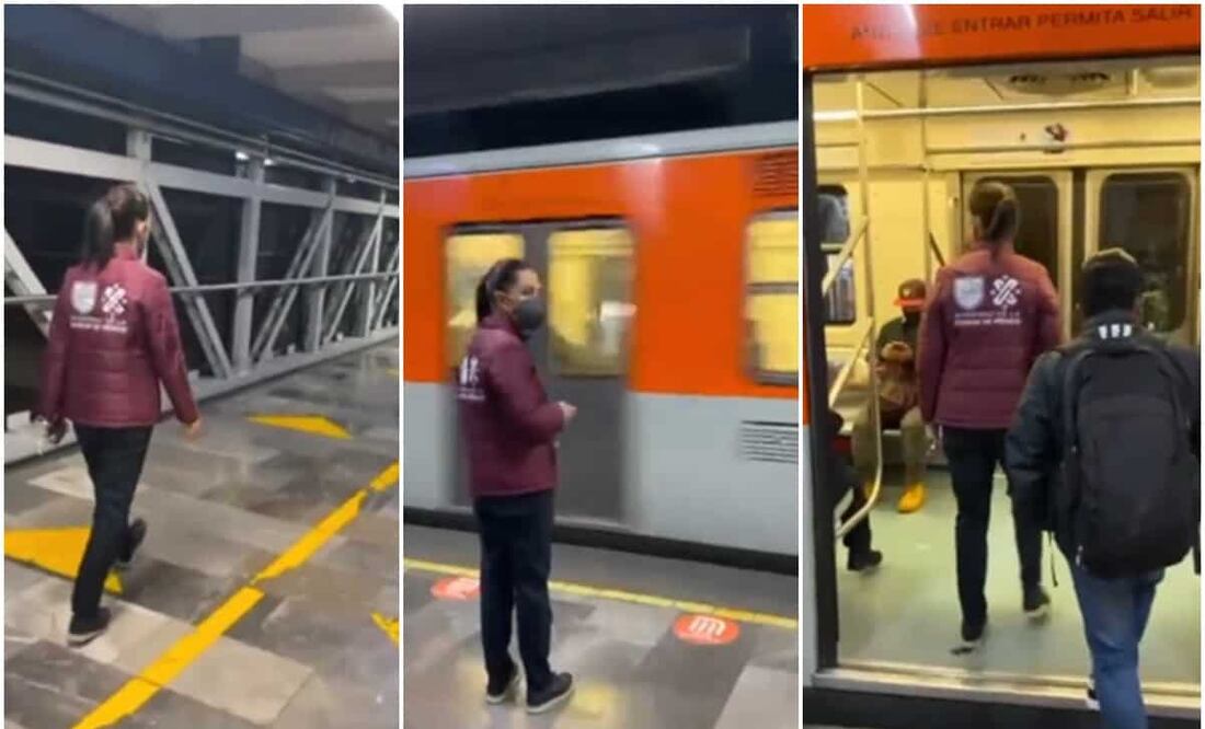 Sheinbaum Pardo compartió en redes su recorrido por la Línea 2 Foto: Tomada de video
