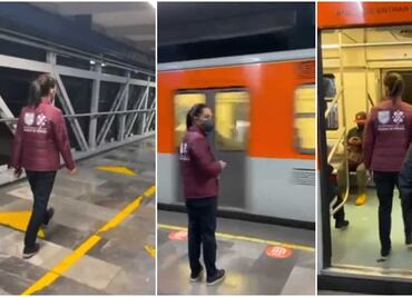 Tras falla, Sheinbaum recorre Línea 2 del Metro para corroborar funcionamiento