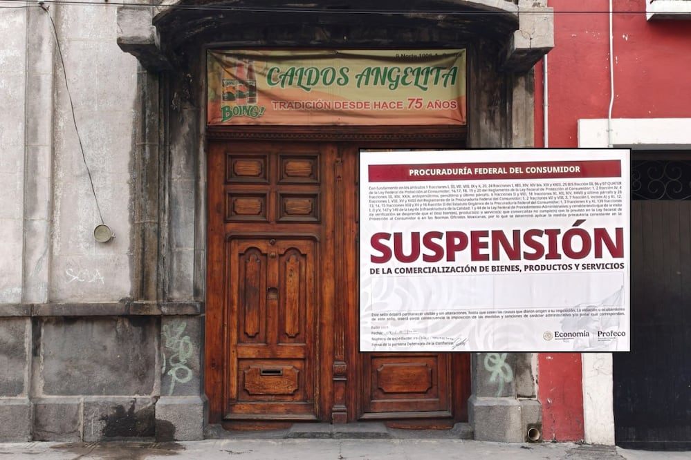 Profeco suspendió las actividades comerciales de Caldos Angelita | Foto: EsImagen