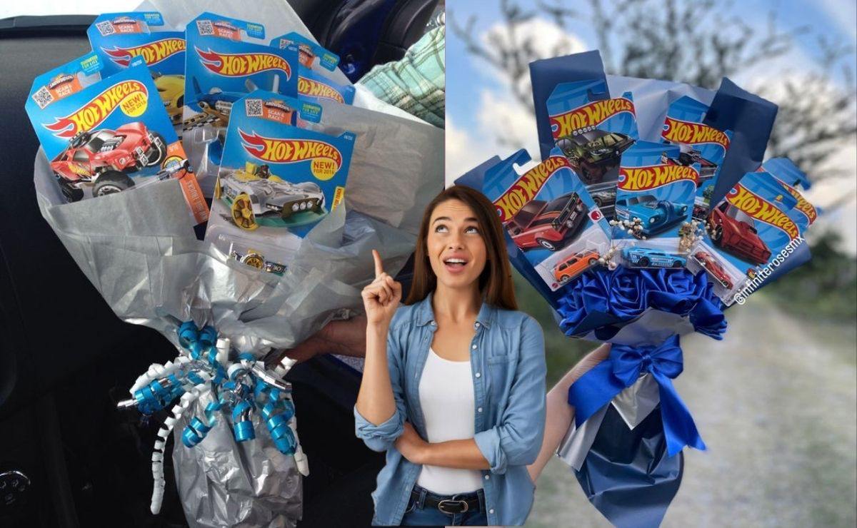 Ramo de Hot Wheels que puedes regalar cada 30 de setiembre. (Fuente: Pinterest)