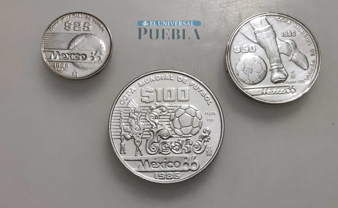 Monedas de plata del Mundial México 86. Foto: Demian Magallán