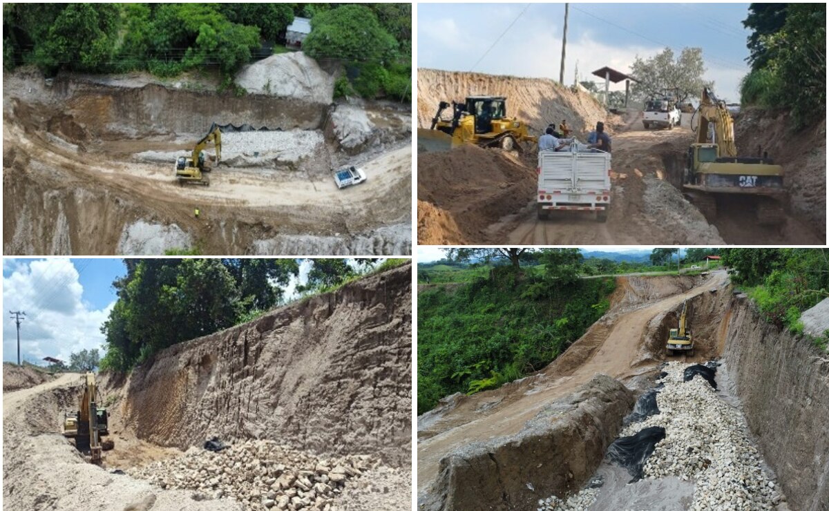 Atiende Gobierno Estatal deslaves en carretera Las Margaritas – Acateno – Tlapacoyan en Hueytamalco