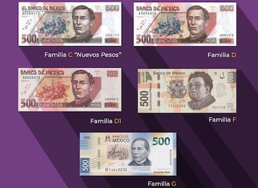 Cómo identificar los billetes de 500 pesos que se aceptan en México