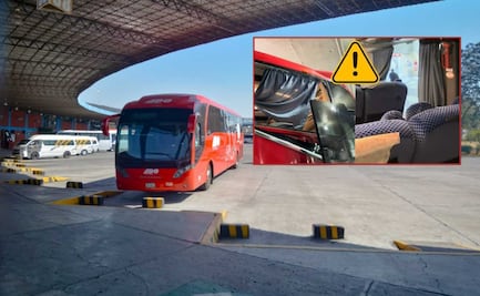 VIDEO Lanzan piedras a autobús ADO para asaltarlo en la autopista México-Puebla