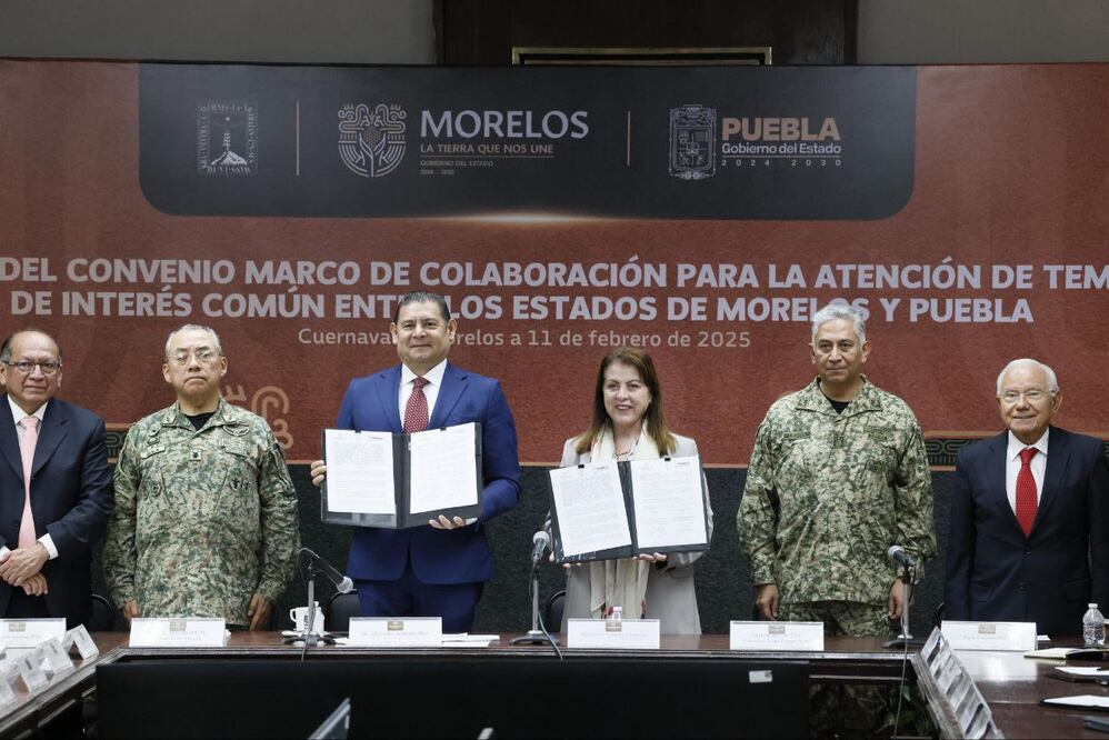 Alejandro Armenta se reunió con su homóloga de Morelos | Foto: Gobierno del Estado de Puebla