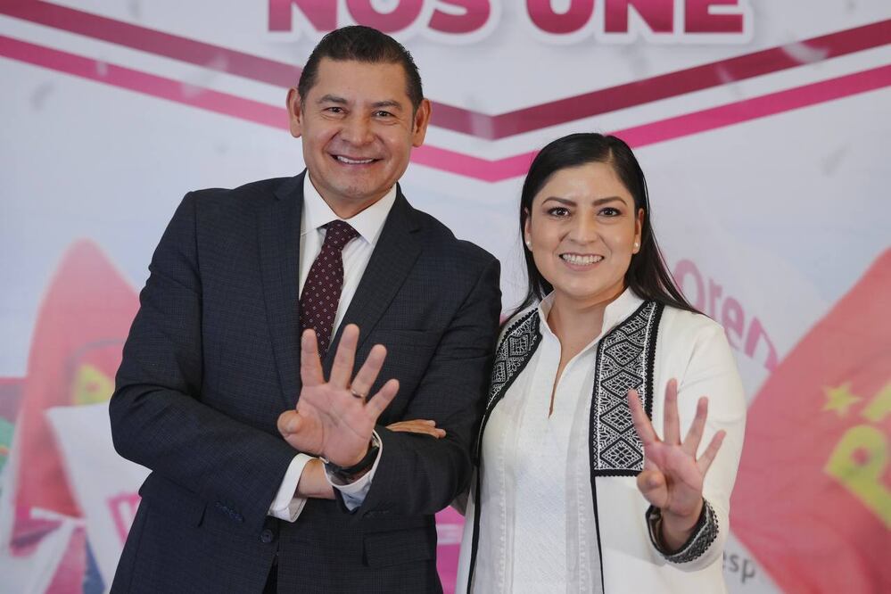Por la noche se sabrá quién será el virtual candidato de Morena a la gubernatura de Puebla, si Alejandro Armenta o Claudia Rivera | Fotos Morena