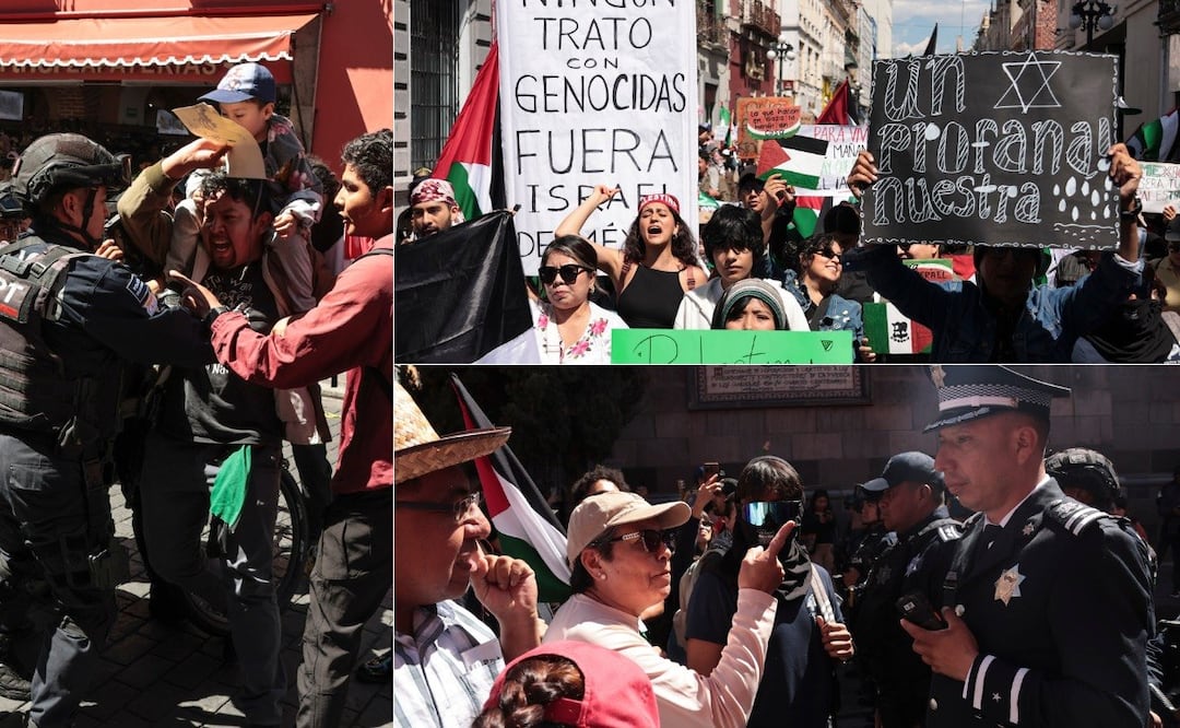 En Puebla se realizó una marcha pro Palestina | Foto: EsImagen