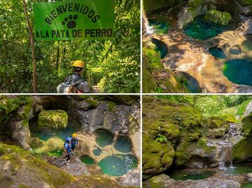 Dónde está la poza turquesa con forma de pata de perro en Puebla