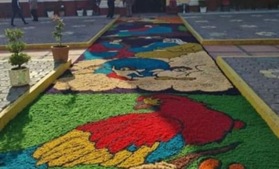 Cholula, Atlixco y Caleras son algunos puntos con tapetes de aserrín. | Foto: Facebook Atlixco Pueblo Mágico