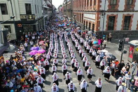 Así se vivió la Procesión de Viernes Santo en Puebla 