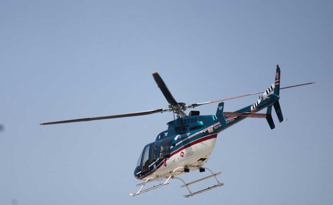 La persecución con helicóptero inició en la carretera federal Amozoc-Nautla | Foto: Agencia Es Imagen para El Universal Puebla