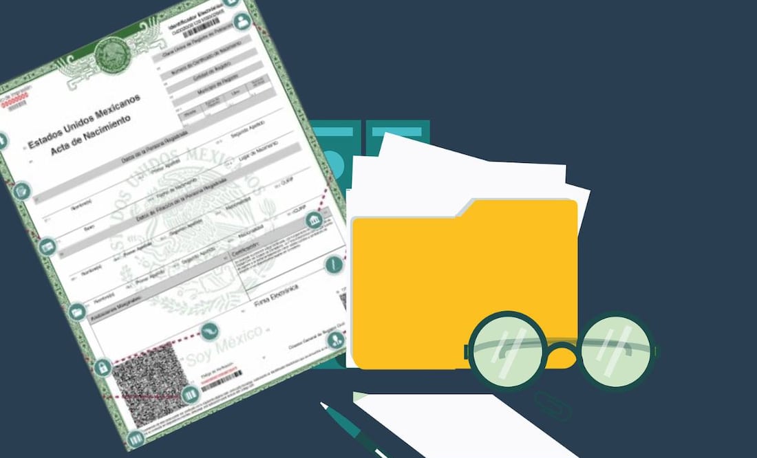 El acta de nacimiento se puede tramitar online / Foto: Pixabay y Gobierno de México