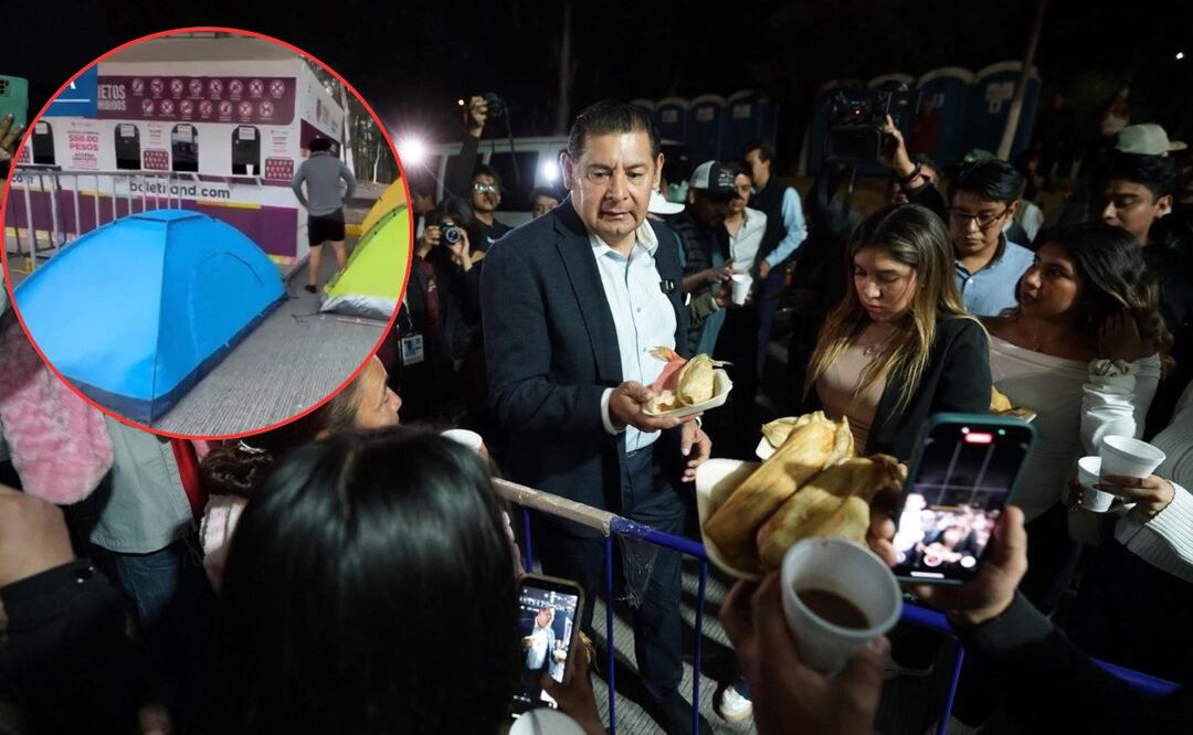 Desde la noche del miércoles 23 de abril, Armenta atendió a los fans de Maroon 5 que ya estaban formados | Foto: EsImagen