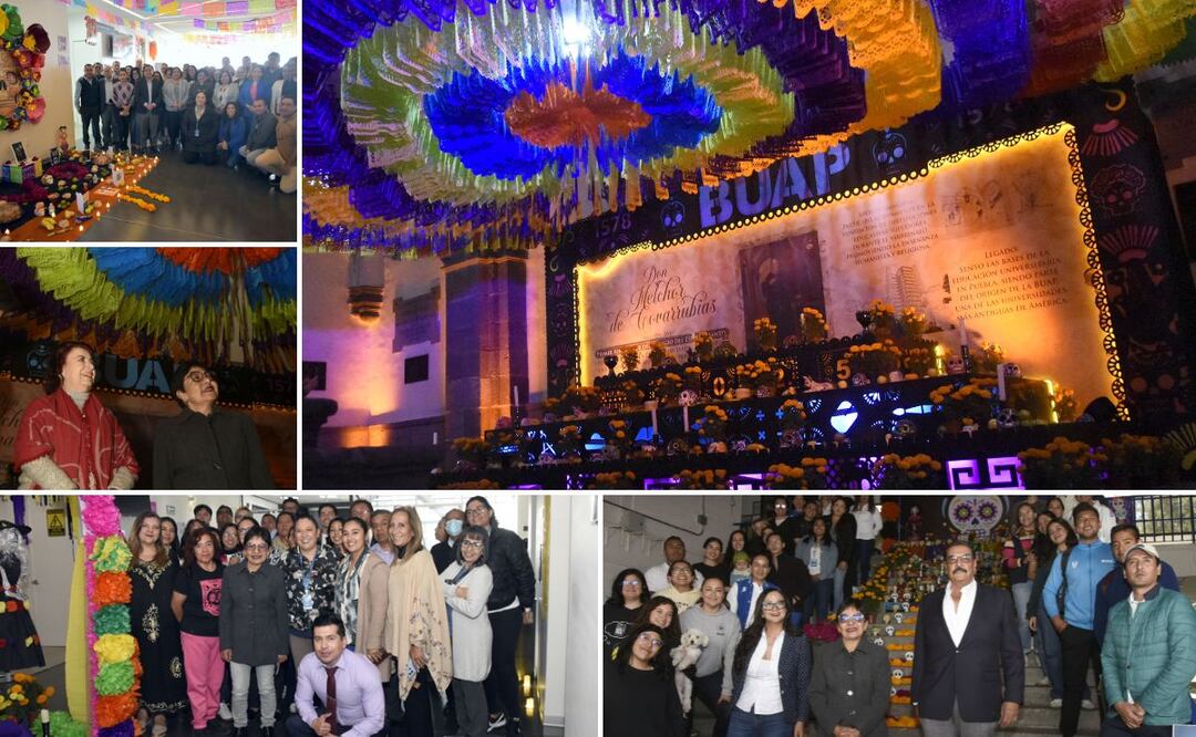 La Rectora Lilia Cedillo Ramírez visita las ofrendas | Foto: Buap