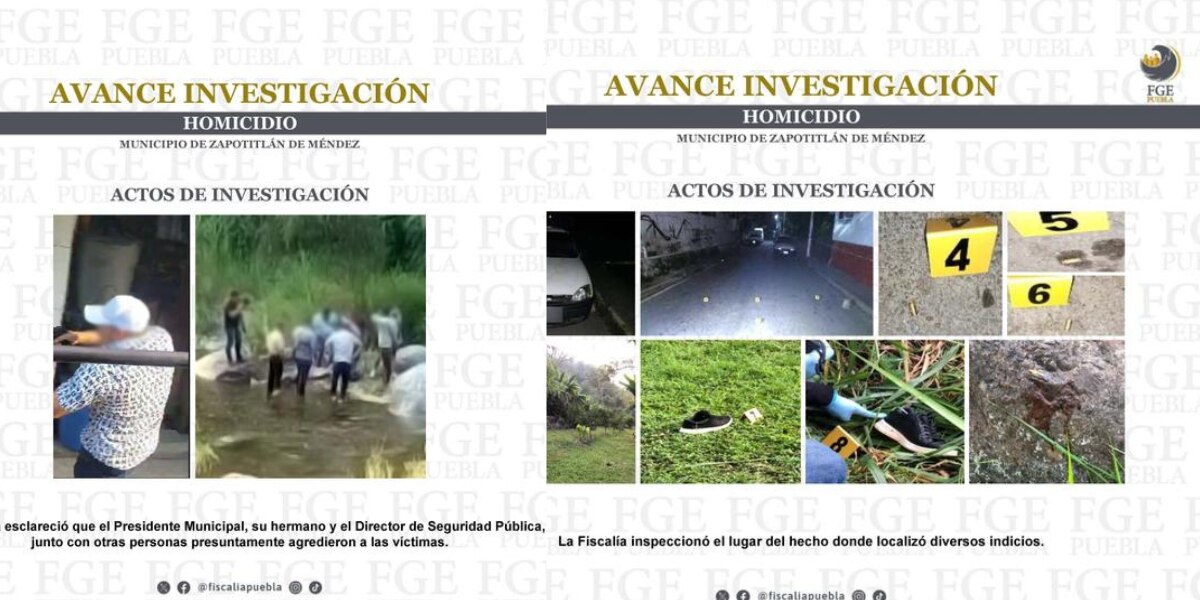 La FGE informó avances en investigación de  homicidio en Zapotitlán de Méndez / Foto Redes Sociales FGE