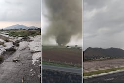 VIDEO Tornado y granizada sorprenden a habitantes de Cuyoaco
