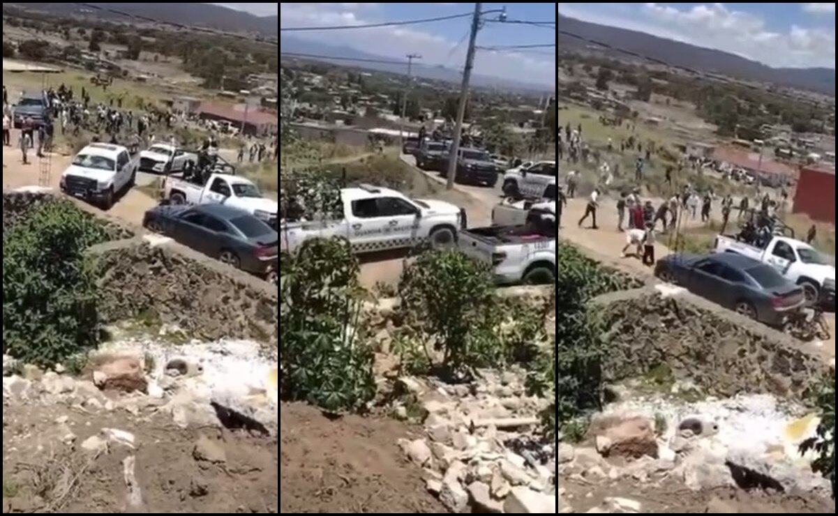 A pedradas, pobladores obligan a GN y al Ejército salir de comunidad en Cuautepec, Hidalgo
