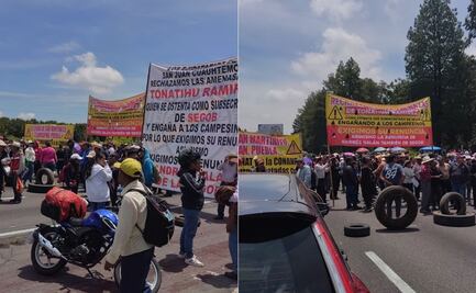 Por qué está bloqueada la autopista México-Puebla