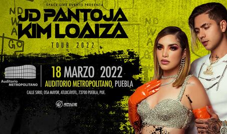 Kim Loaiza y JD Pantoja se presentarán en el Auditorio Metropolitano de Puebla