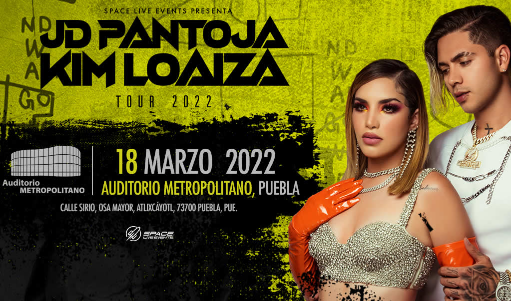 Kim Loaiza y JD Pantoja se presentarán en el Auditorio Metropolitano de Puebla