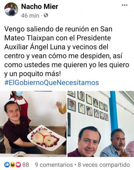 Presume Nacho Mier gelatina sexual