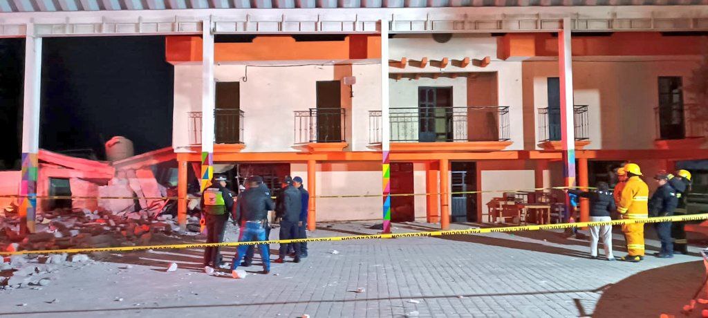 Así quedó el lugar donde ocurrió la explosión de pirotecnia en Tepeyahualco | Fotos PC Estatal y SSP Puebla