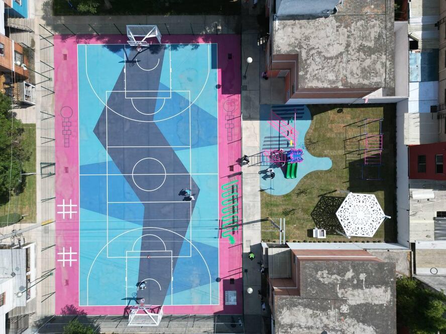 Estas canchas deportivas ya fueron rehabilitadas | Foto: Ayuntamiento de Puebla