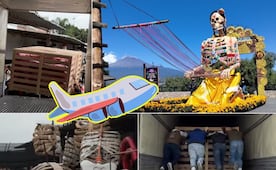 De Atlixco para el mundo: Valle de Catrinas lleva sus monumentales figuras a Francia y Alemania