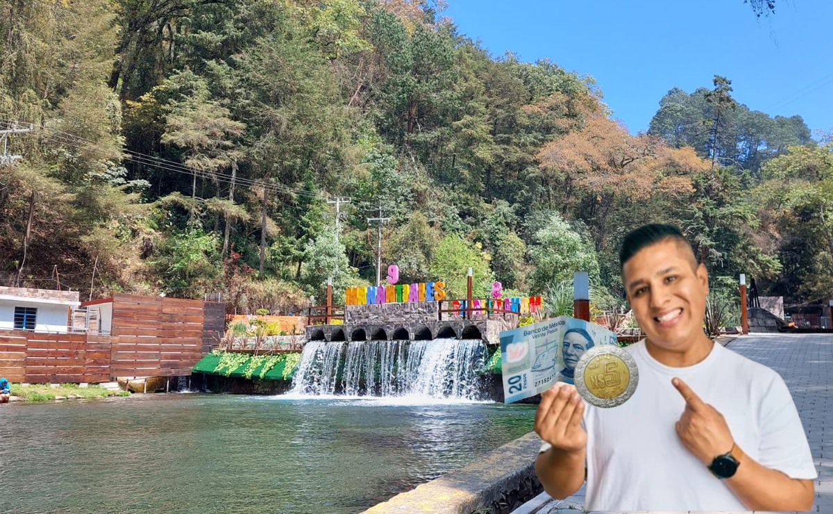 Balneario con 9 manantiales naturales por 25 pesos en Puebla