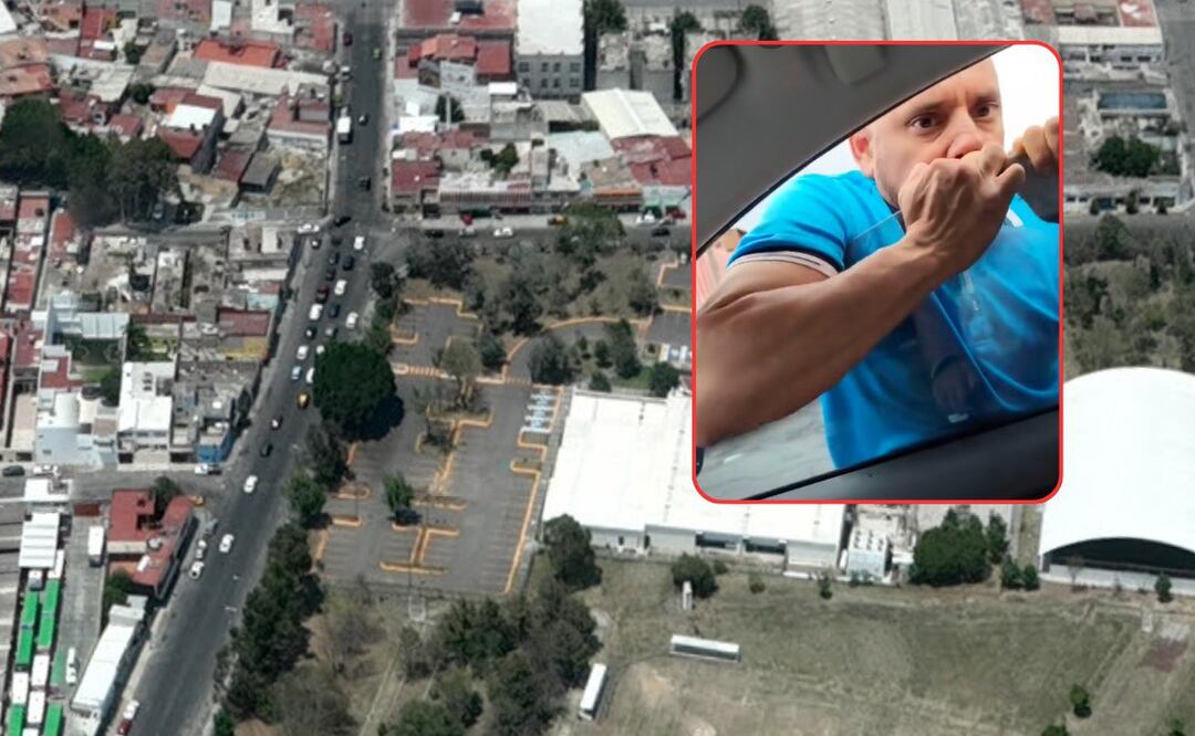 Este sujeto que va colgado de la ventanilla sorprendió a un automovilista en la ciudad de Puebla | Foto: Google Maps/Especial