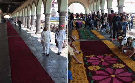 Visita el tapete monumental de Semana Santa en San Pedro Cholula