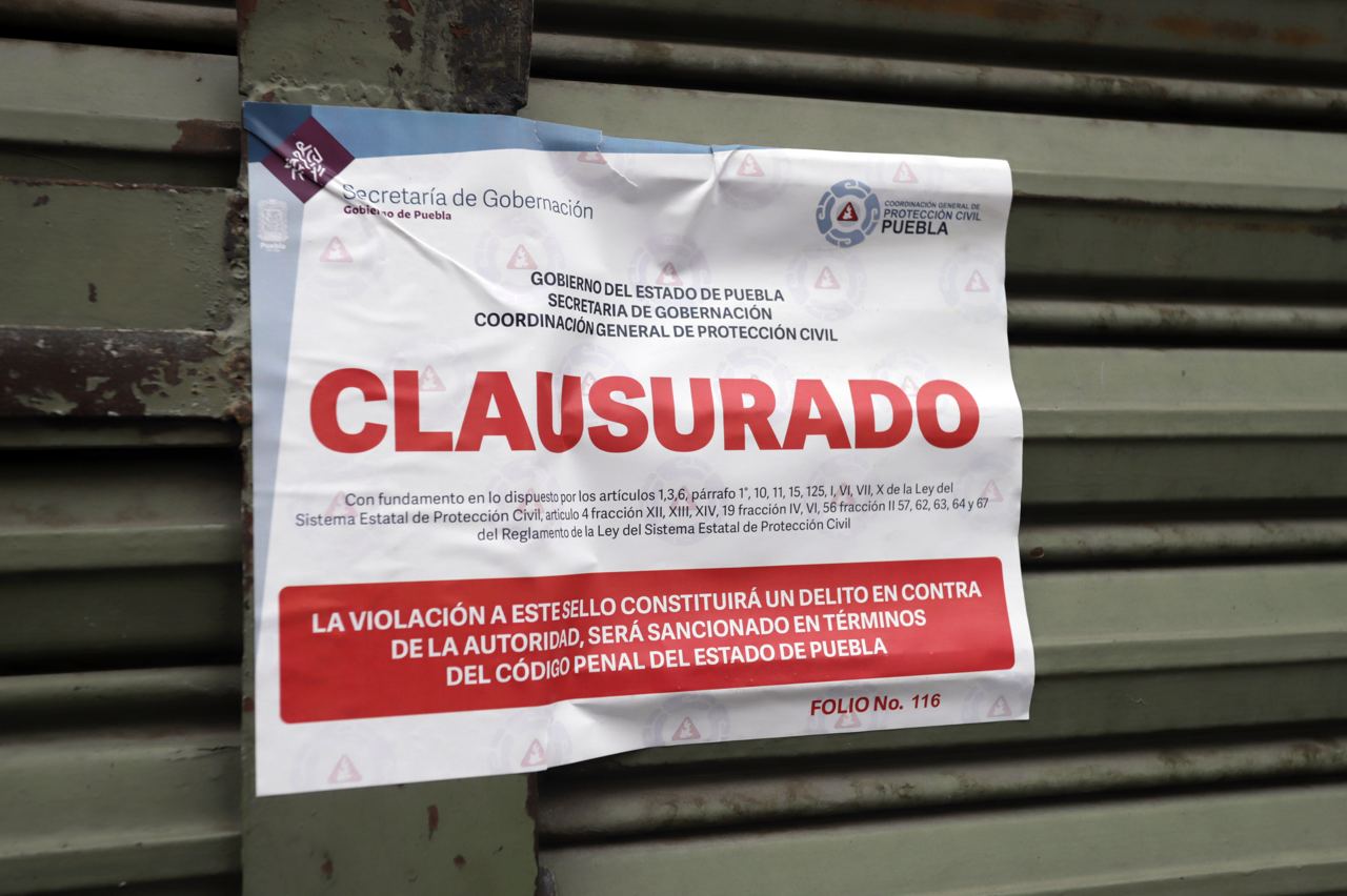 Clausuran 13 comercios más en Puebla por incumplir decreto anticovid