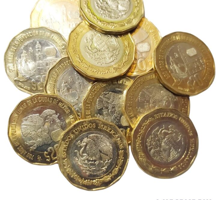 Las monedas conmemorativas de 20 pesos son bien cotizadas en el Monte de Piedad | Foto: Mercado Libre